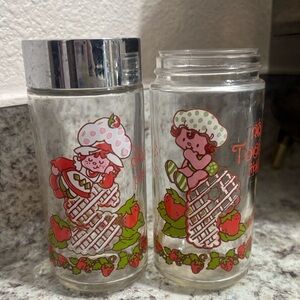 Vintage Strawberry Character Glass Shaker